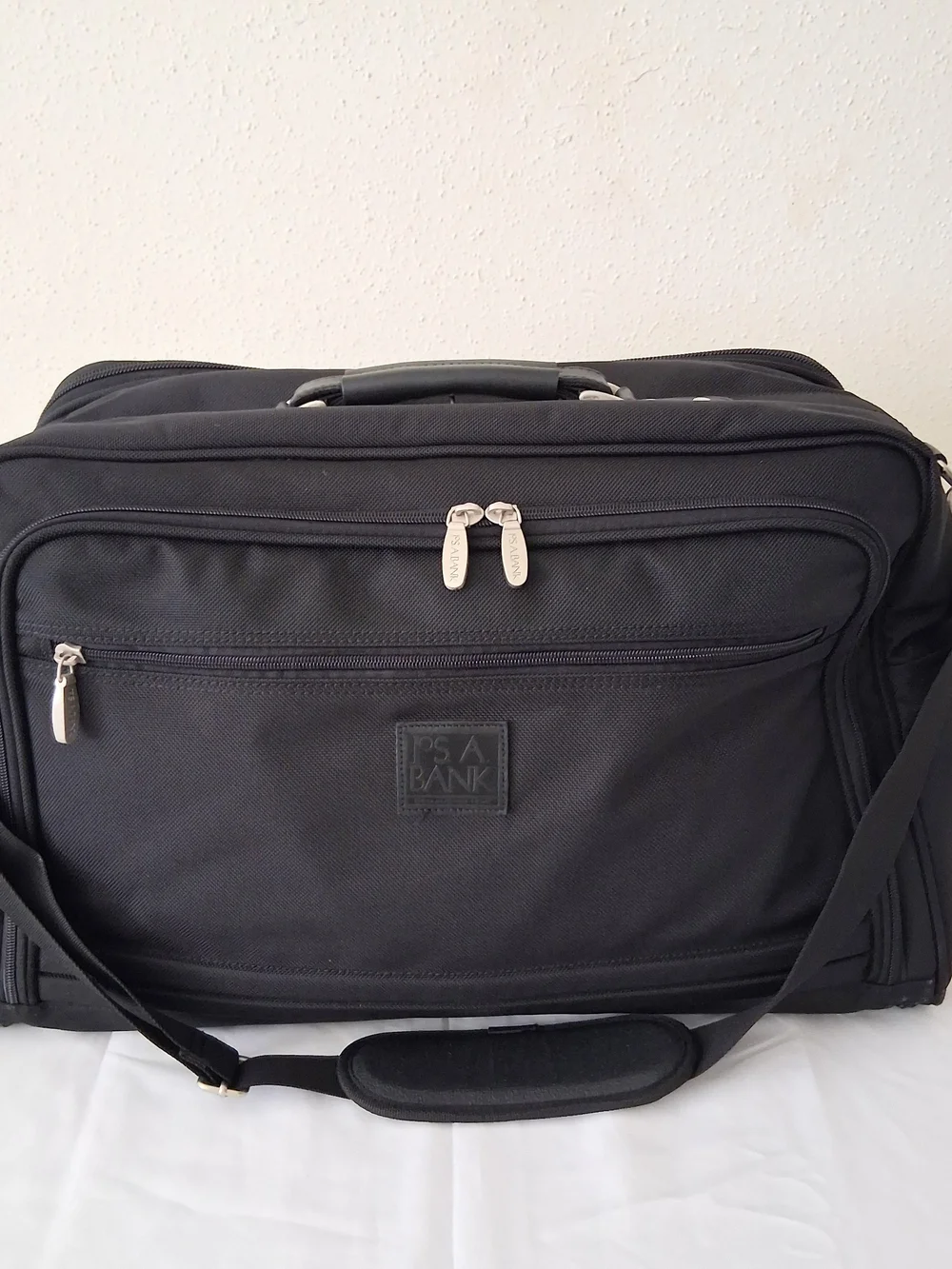 Jos. A. Bank Black Travel Duffel Garment Bag with Shoulder Strap